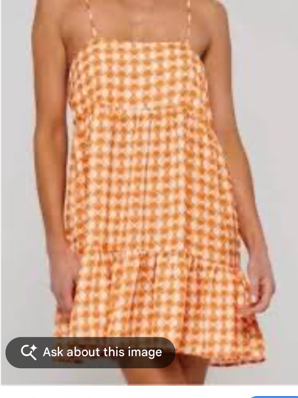 RESA Orange and White Patterned Mini Dress